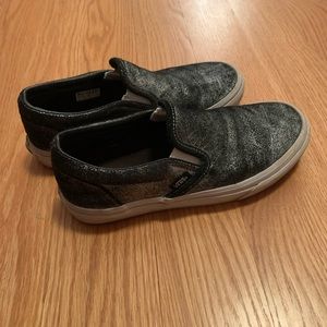 Metallic slip on vans